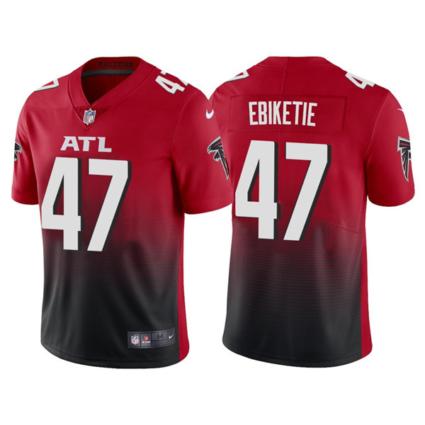 Men's Atlanta Falcons #47 Arnold Ebiketie Red/Black Vapor Untouchable Limited Stitched Jersey Men's Atlanta Falcons #47 Arnold Ebiketie Red/Black Vapor Untouchable Limited Stitched Jersey